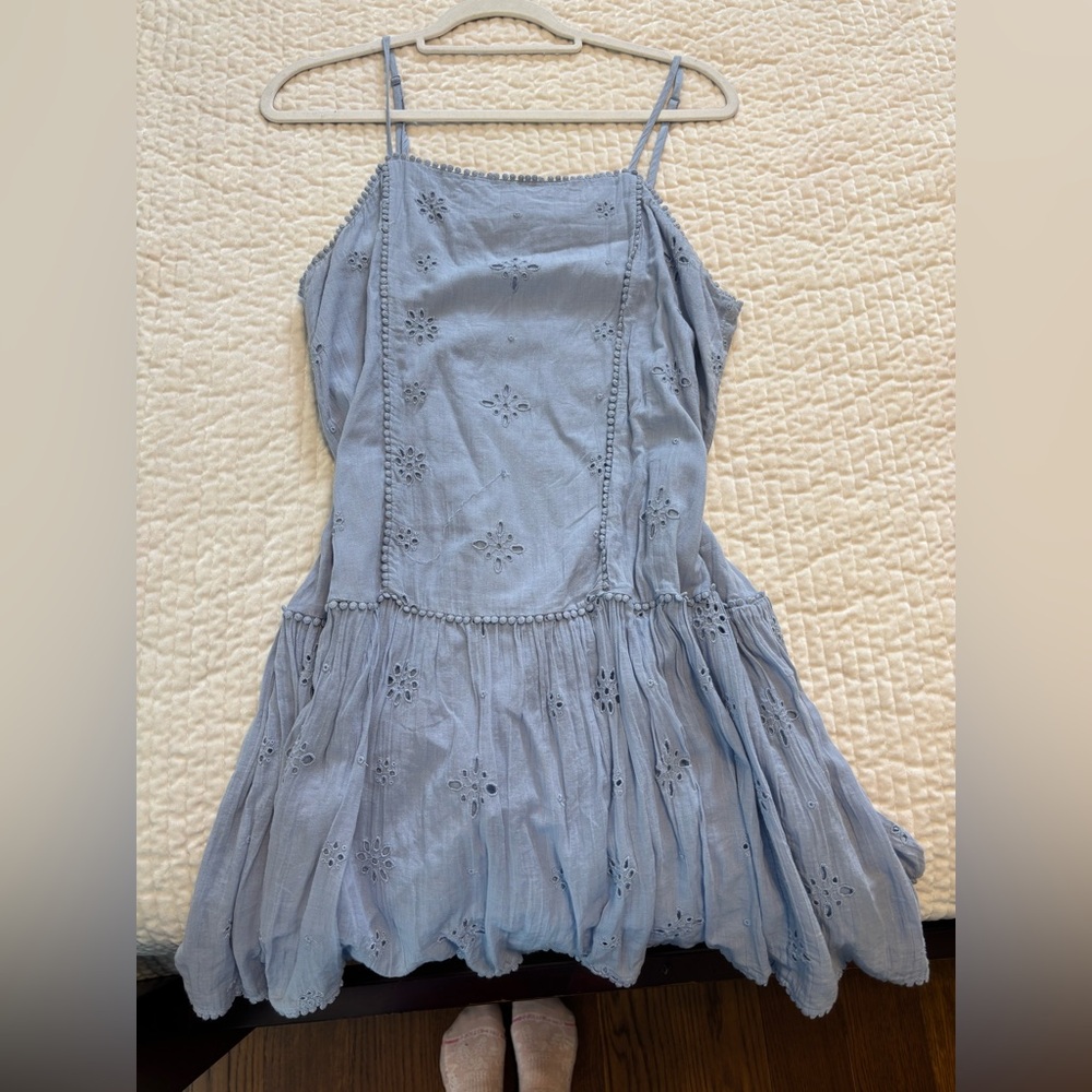 Aerie Embroidered Mini Dress